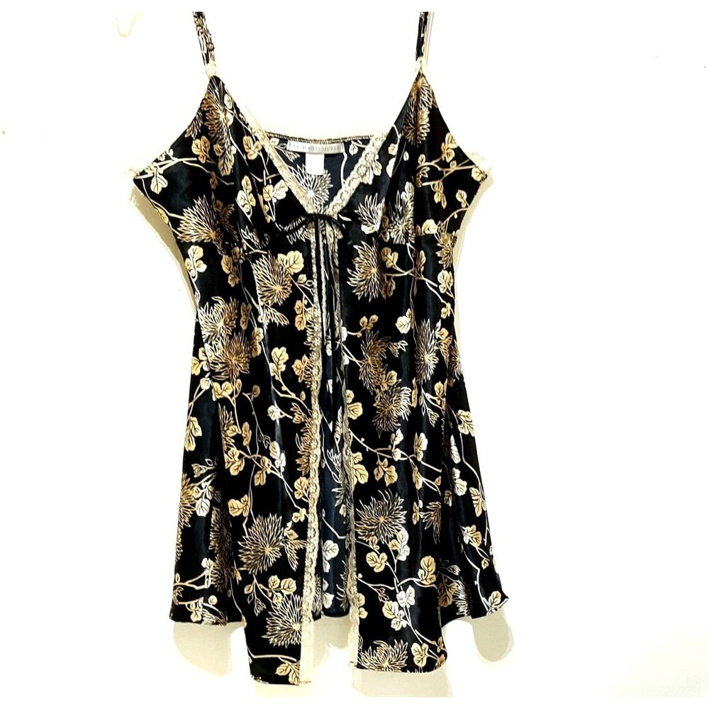 Victoria’s Secret Black Gold Tie Lingerie Slip Dress